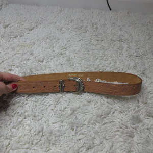 Bonwit Teller embossed‎ leather belt sz M